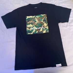 Diamond Supply T Shirt Mens Medium Camo Black Box Logo